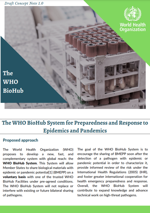 The WHO BioHub System for Preparedness and Response to Epidemics and Pandemics