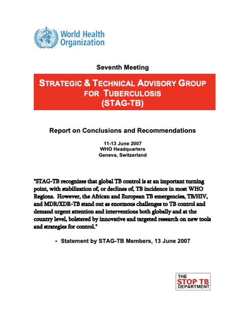 Report of the 7th Meeting of the Strategic and Technical Advisory Group for TB
