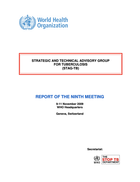 Report of the 9th Meeting of the Strategic and Technical Advisory Group for TB