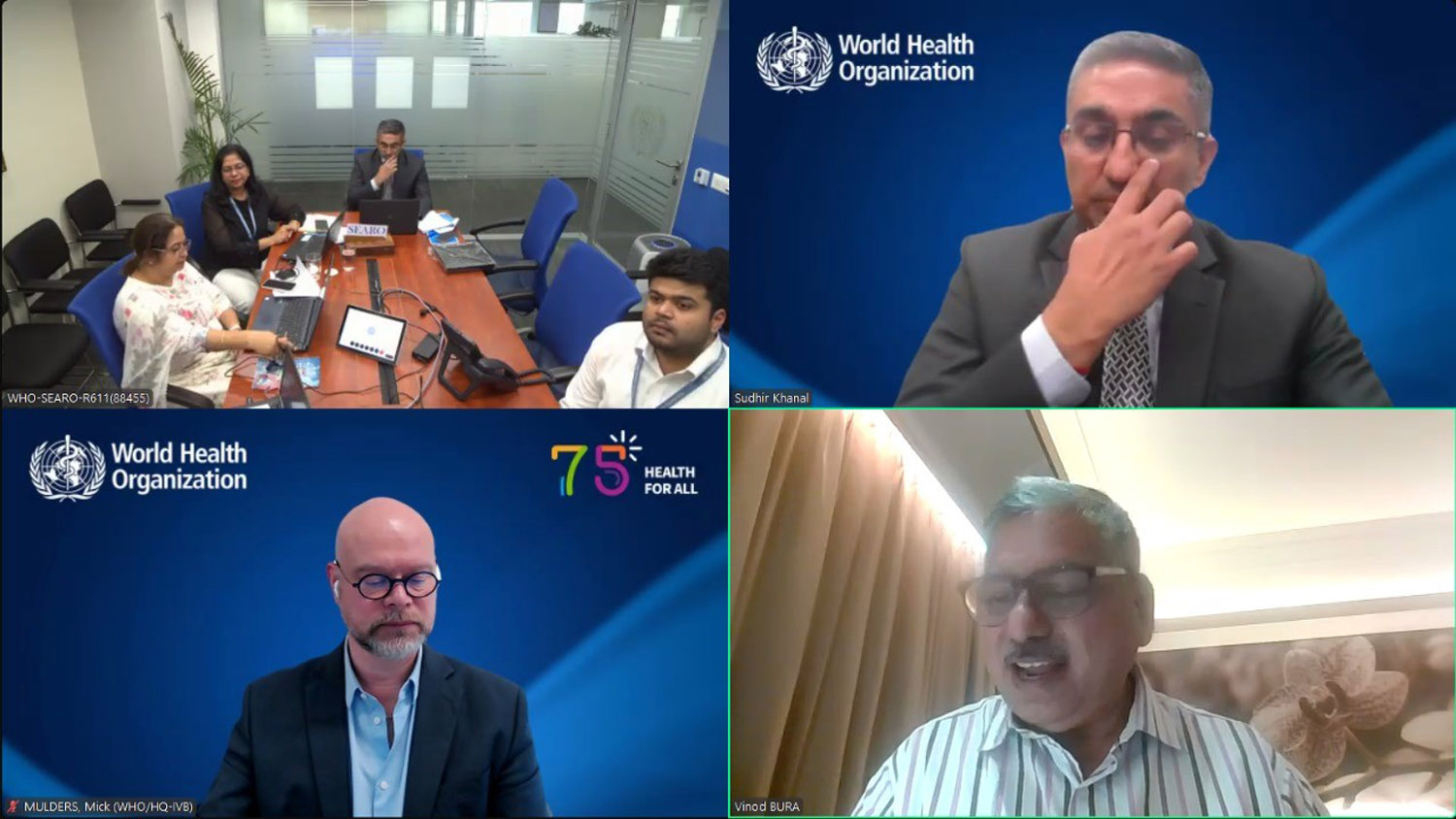 Moderator and Panelists of IVD Webinar on Measles and rubella