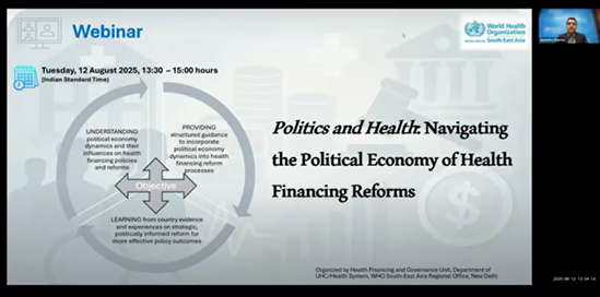 Webinar: Politics and Health: Navigating the Political Economy of Health Financing Reforms