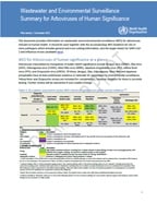 page cover of document about wastewater and environmental surveillance for arbovirus of human significance