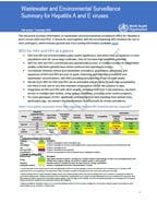 cover page of document about wastewater and environmental surveillance for hepatitis A and E