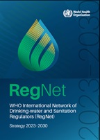 publication cover with a stylized design of a water drop