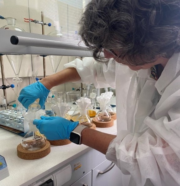 A laboratory technician is analyzing trans fatty acids.