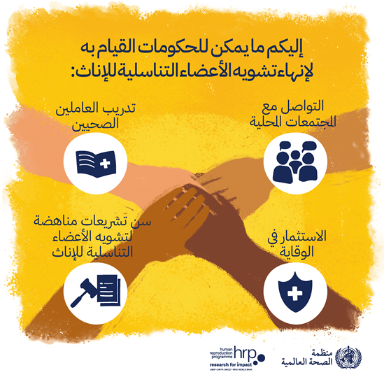 إليكم ما يمكن للحكومات القيام به لإنهاء تشويه الأعضاء التناسلية للإناث