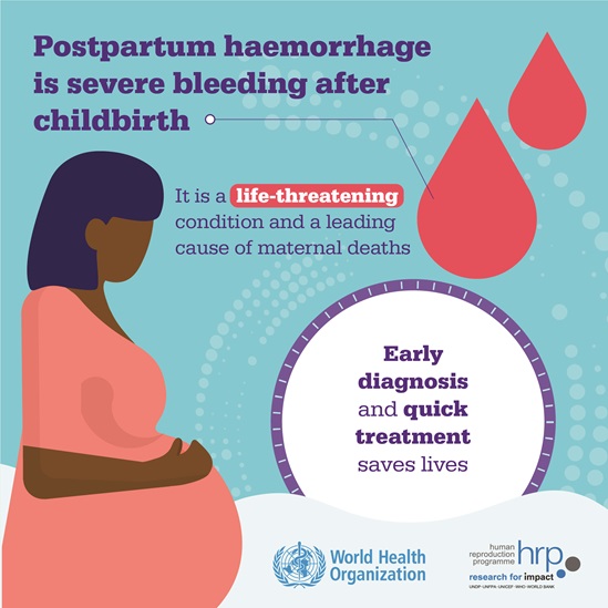 Postpartum haemorrhage is severe bleeding after childbirth. It is a life-threatening condition and a leading cause of maternal deaths. Early diagnosis and quick treatment saves lives.