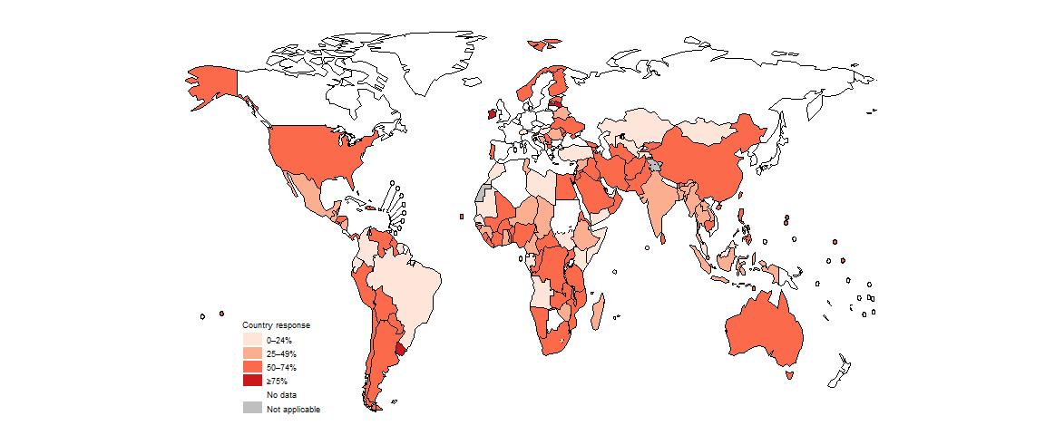 World map showing proportion of drug-resistant TB patients followed up for adverse events World map showing proportion of drug-resistant TB patients followed up for adverse events