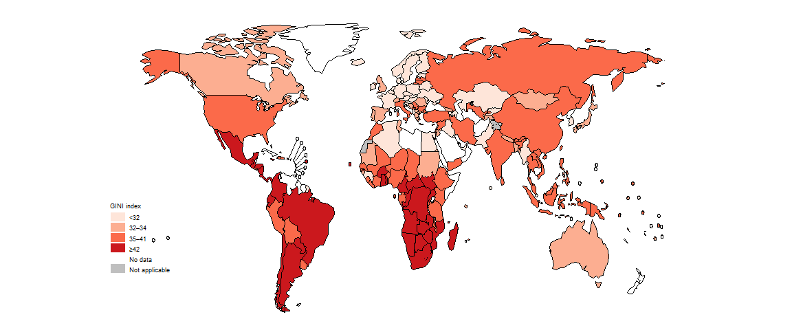 Status of selected SDG indicators beyond SDG 3 at country level Income inequality Status of selected SDG indicators beyond SDG 3 at country level Income inequality
