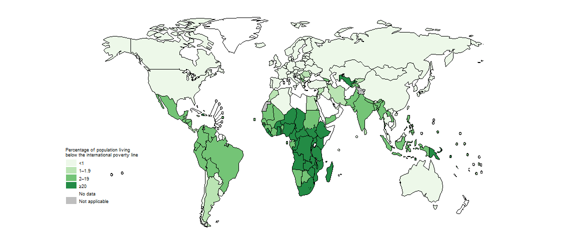 Status of selected SDG indicators beyond SDG 3 at country level Living in poverty Status of selected SDG indicators beyond SDG 3 at country level Living in poverty