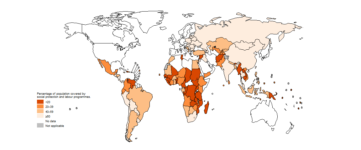 Status of selected SDG indicators beyond SDG 3 at country level Access to social protection Status of selected SDG indicators beyond SDG 3 at country level Access to social protection