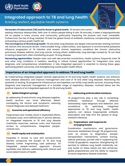 Information sheet: Integrated approach to TB and lung health
