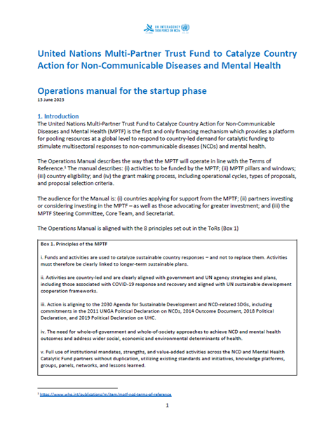 Operational Guidance