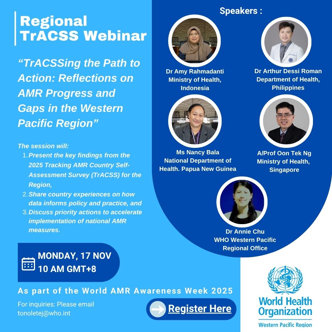 Webinar invite for the World Antimicrobial Awareness Week Campaign event 2025