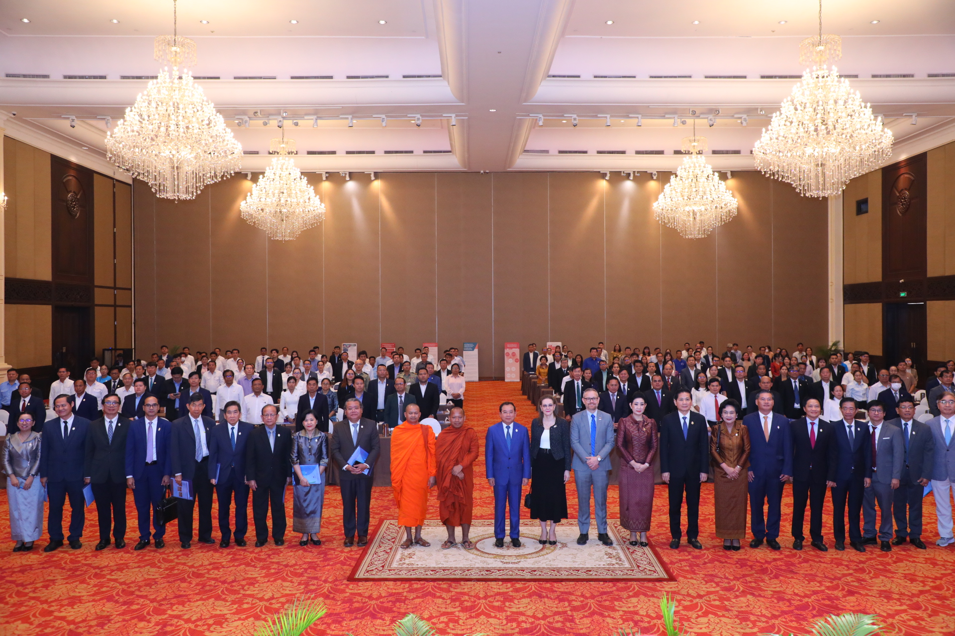 Group photo in a workshop in Cambodia