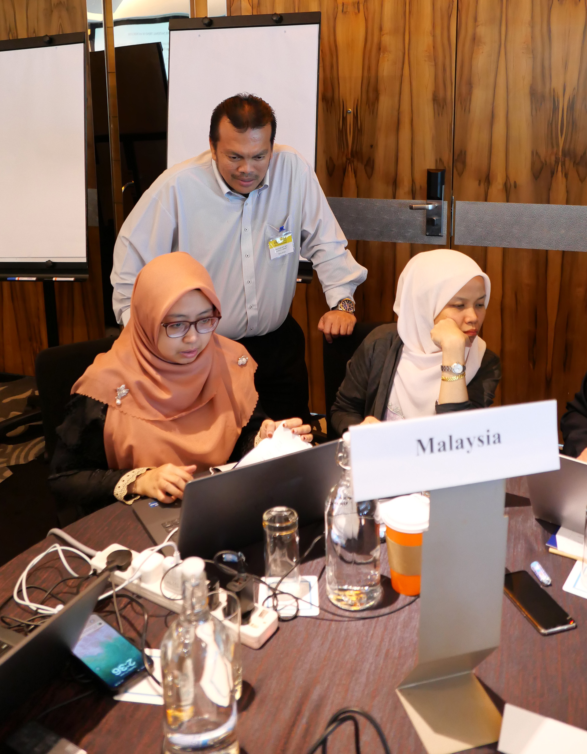 Participants from MOH Malaysia in a huddle