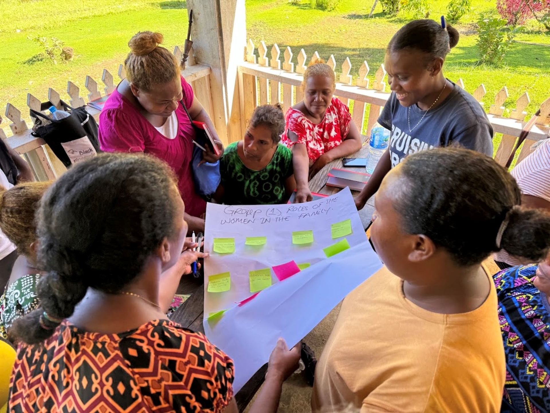 Women participating in group work
