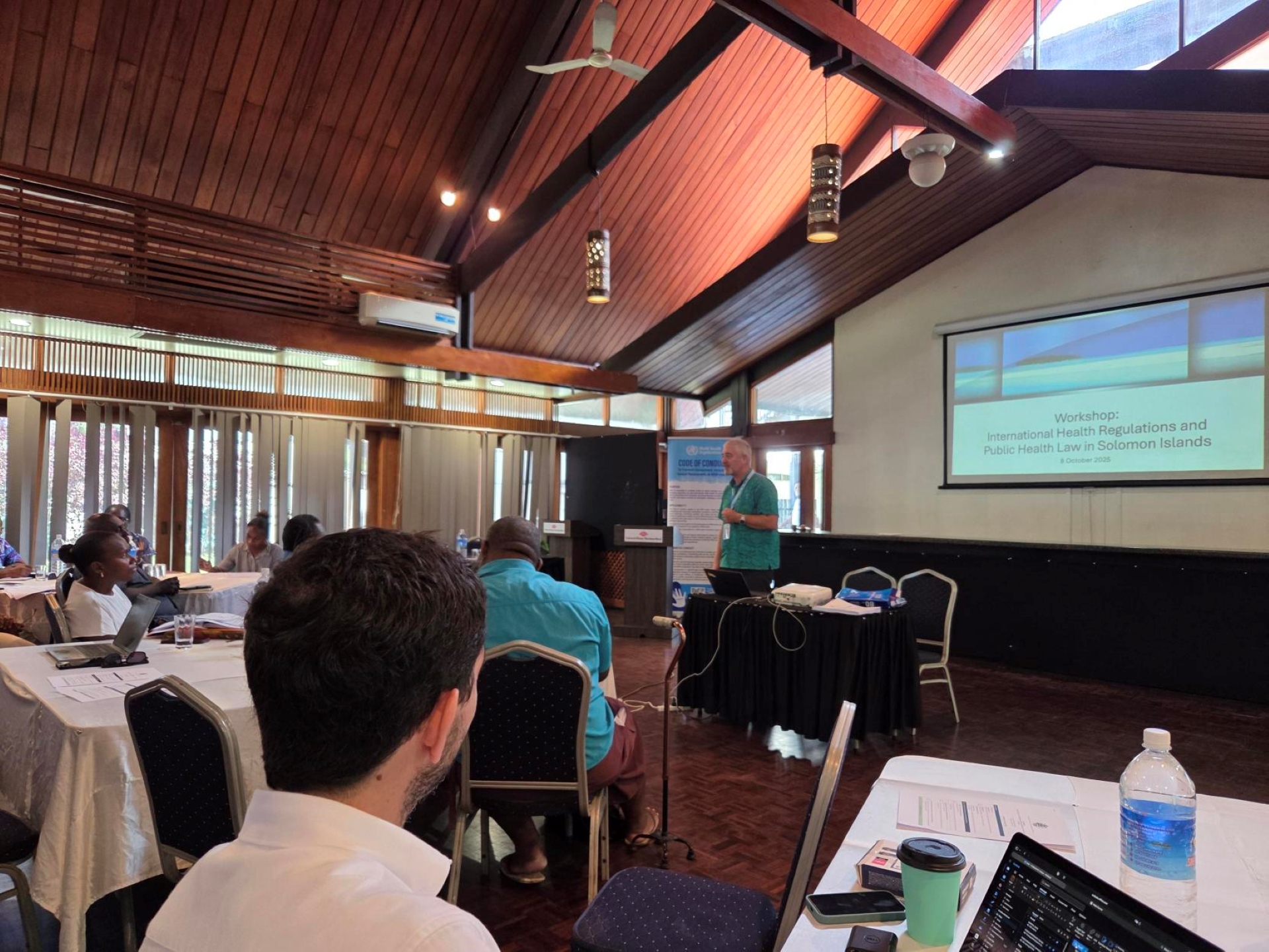 A facilitator during a workshop.
