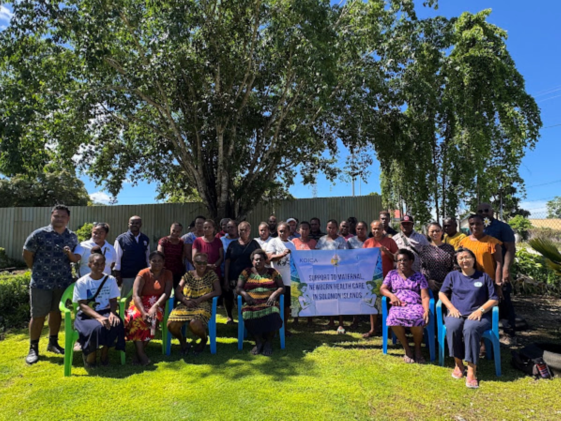 Participants posing for a group photo.