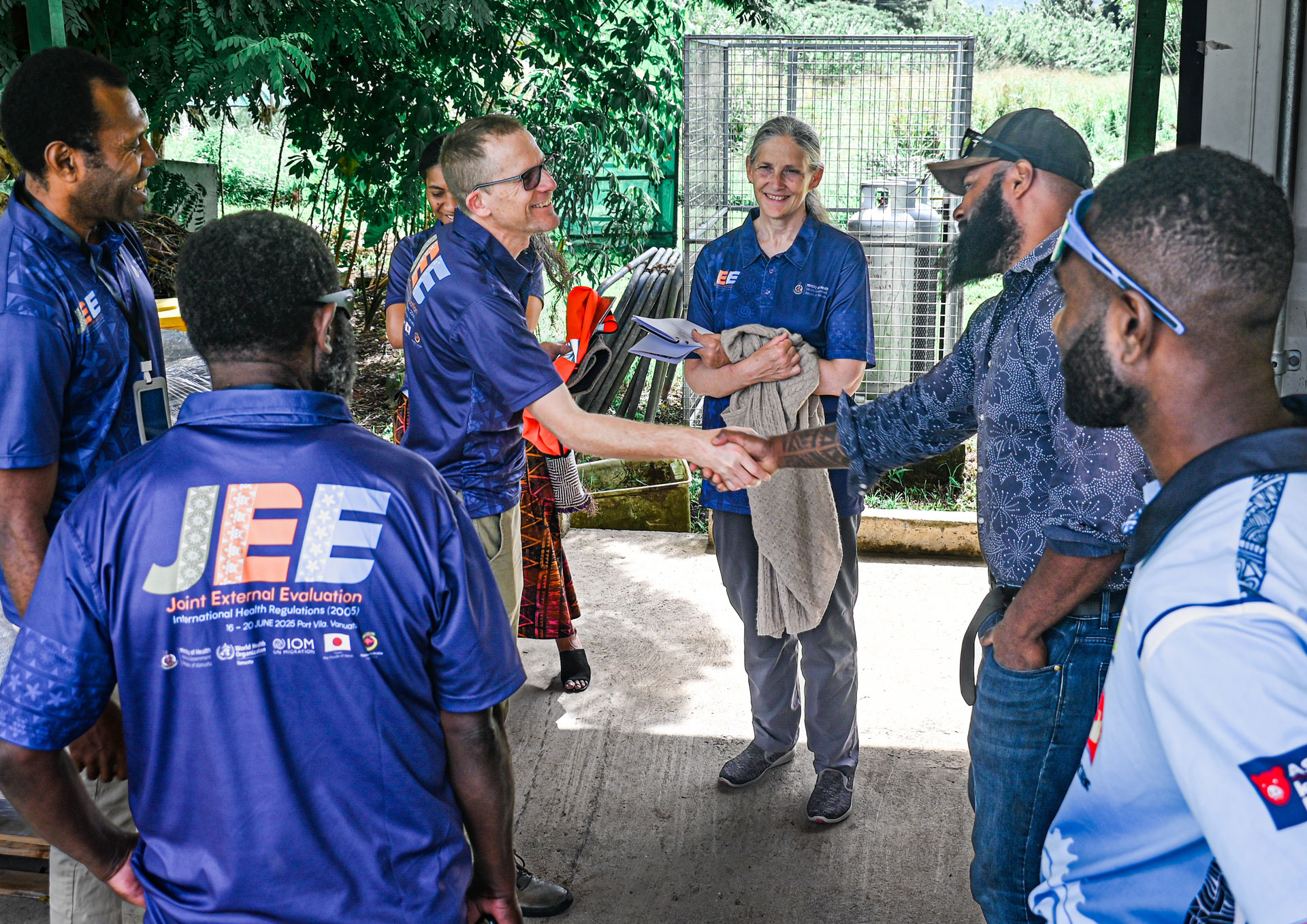 JEE team members during a site visit