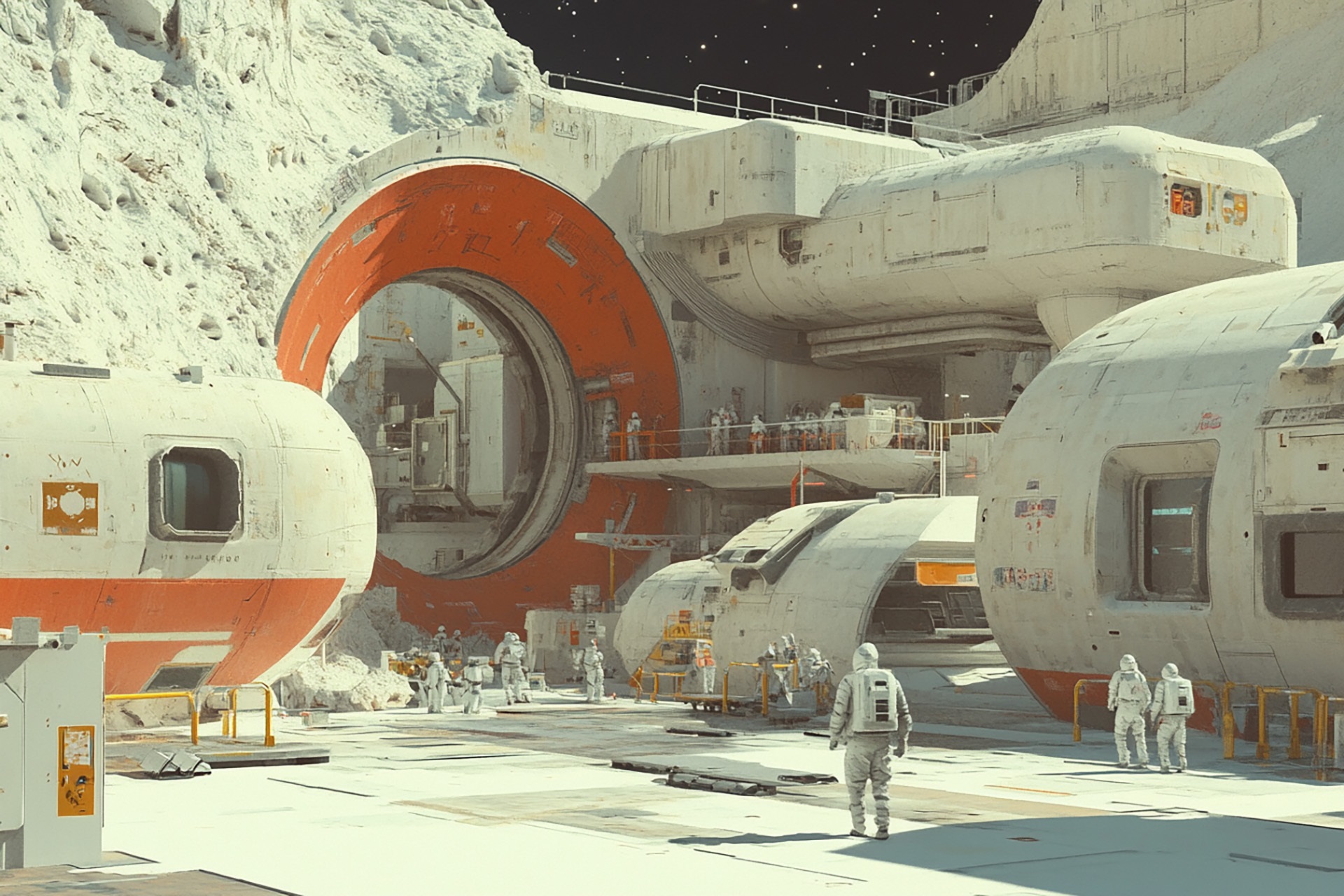 Building structure in space