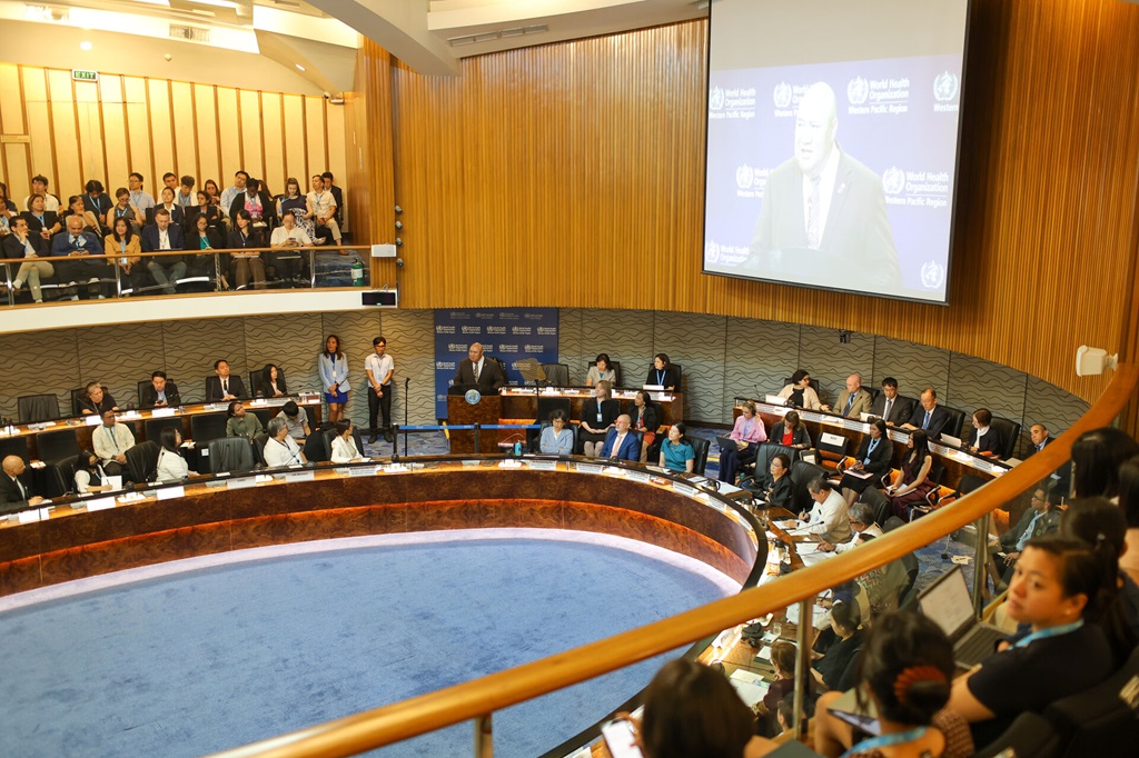 Members of the diplomatic corps, government officials, UN representatives, key partners, special guests, and the WHO workforce gathered at the WHO Regional Office for the Western Pacific for a high-level event to mark World Health Day 2025.