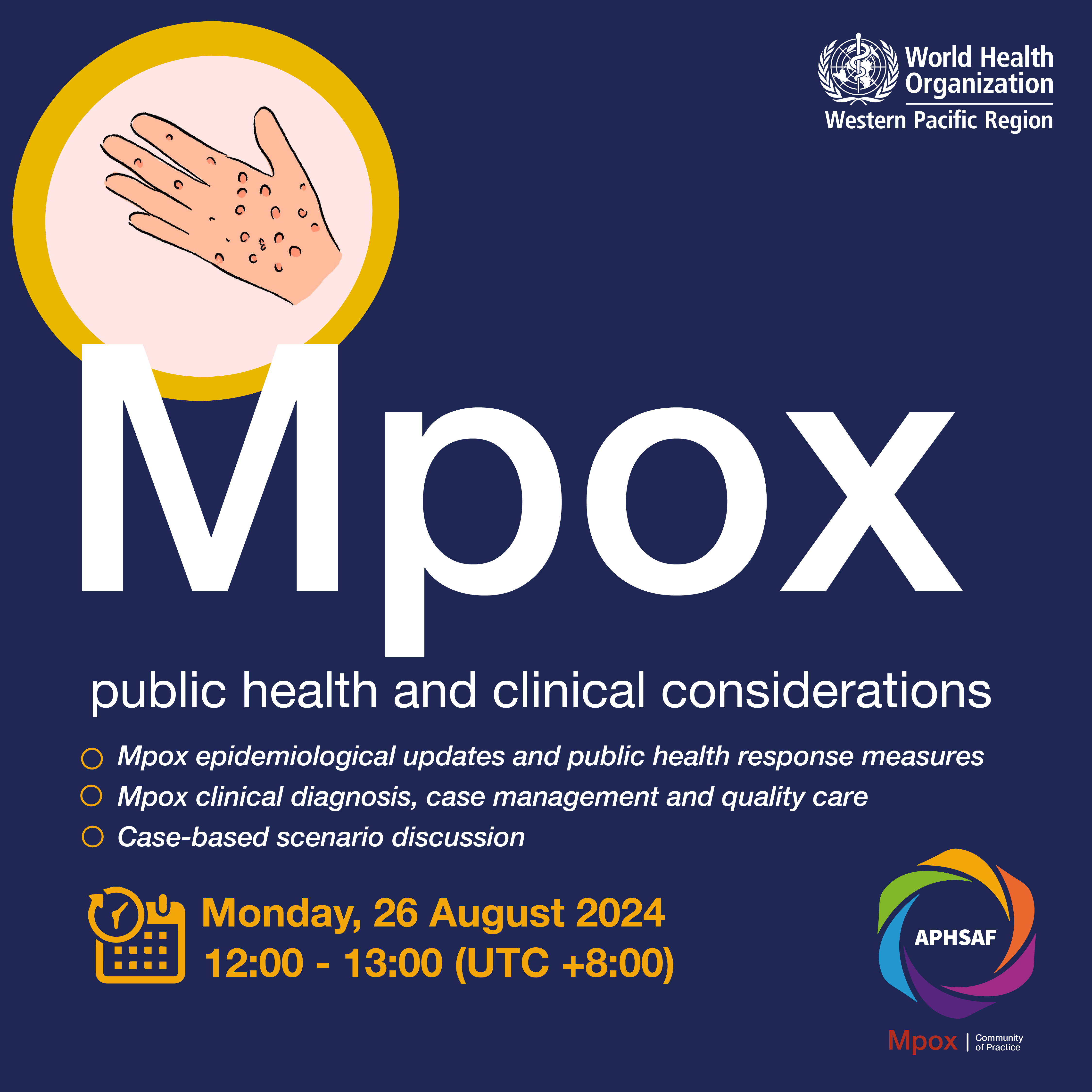Poster about an mpox community of practice session