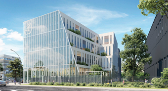 WHO Academy campus - architects simulation - SE perspective WHO Academy campus - architects simulation - SE perspective