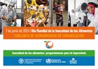 Día Mundial de la Inocuidad de los Alimentos 2024: Conjunto de herrameintas de communicacion portada de la publicación