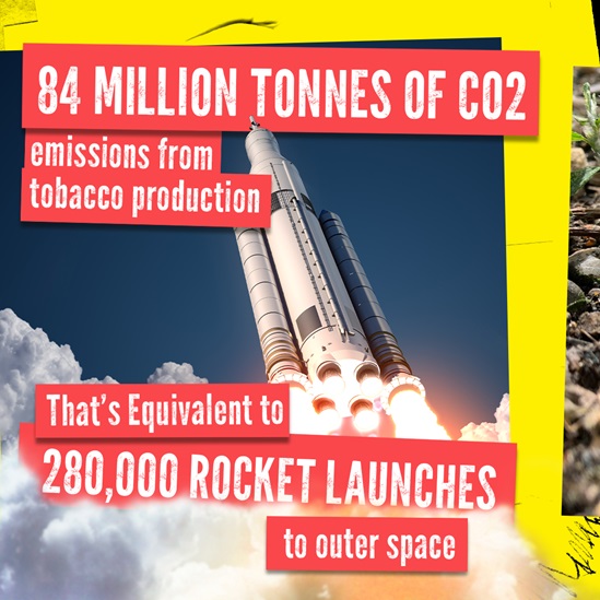 84 million tonnes of CO2 World No Tobacco Day 2022