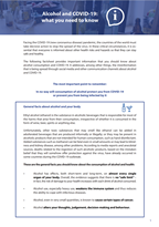 Alcohol and COVID-19: what you need to know (2020)