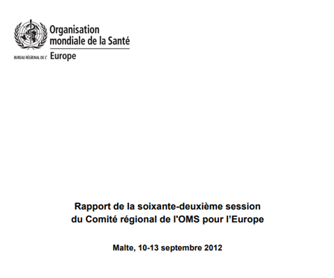 Rapport de la soixante-deuxième session du Comité régional de l’OMS pour l’Europe