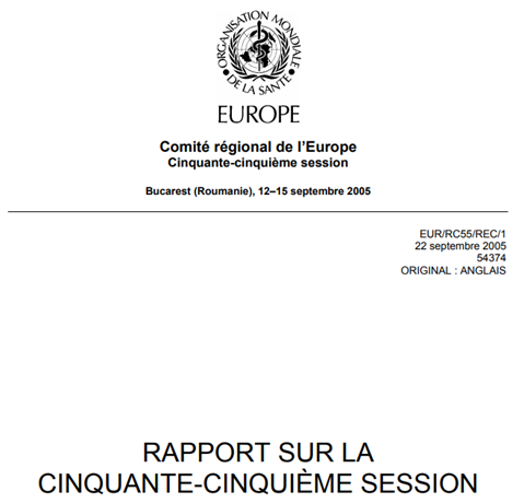 Rapport sur la cinquante-cinquième session du Comité régional de l’Europe