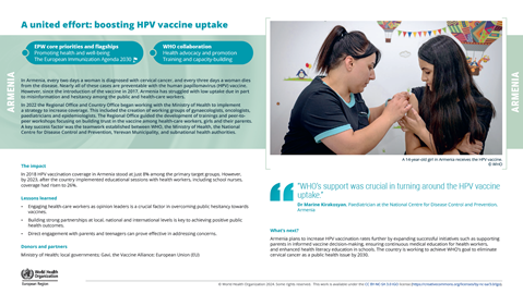 Health impact story - Armenia 2024