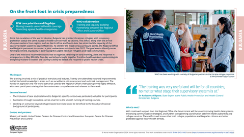 Health impact story - Bulgaria 2024