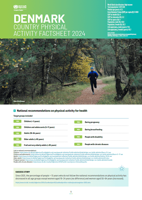 Physical activity factsheet - Denmark 2024