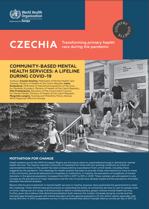 Czechia: Community-based mental health services: a lifeline during COVID-19 (2021)