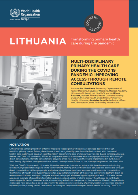 Lithuania: Multi-disciplinary primary health care during the covid 19 pandemic: improving access through remote consultations (2021)