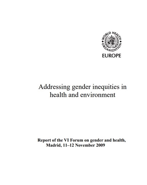 Addressing gender inequities in
health and environment