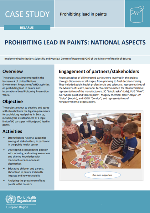 Case study Belarus: prohibiting lead in paints