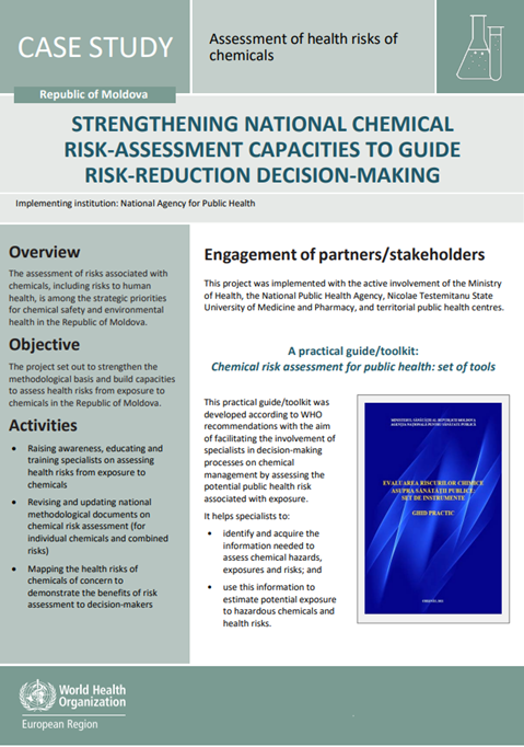 Case study Republic of Moldova: assessment of health risks of chemicals