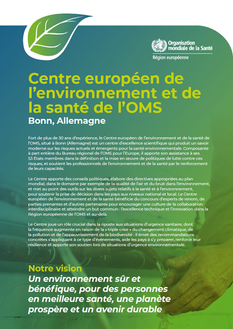 Centre européen de l’environnement et de la santé de l’OMS Bonn, Allemagne