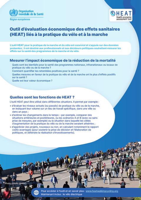 Outil d’évaluation économique des effets sanitaires (HEAT) liés à la pratique du vélo et à la marche