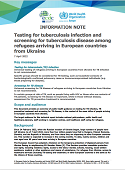 Information note: Testing for tuberculosis infection and screening for tuberculosis disease among refugees arriving in European countries from Ukraine: 7 April 2022
