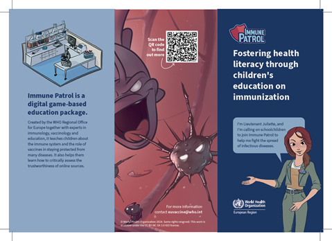 Immune Patrol trifold information brochure