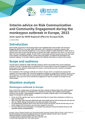 Interim advice on Risk Communication and Community Engagement during the monkeypox outbreak in Europe, 2022