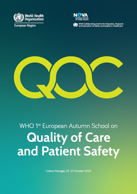 WHO 1st European Autumn School on Quality of Care and Patient Safety - Brochure