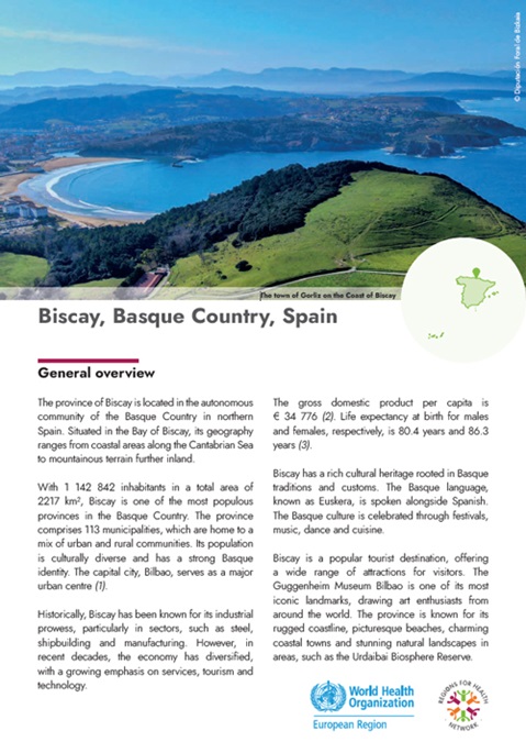 Regions for Health Network: Region profiles 2024 - Biscay, Basque Country, Spain