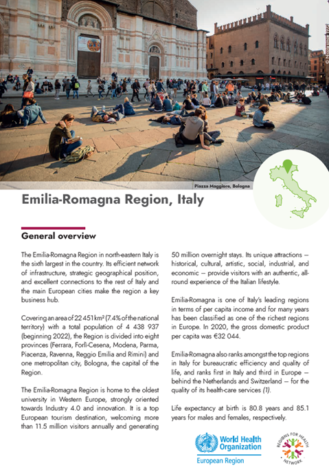 Regions for Health Network: Region profiles 2023 - Emilia-Romagna Region, Italy