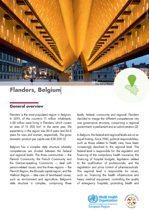 Regions for Health Network: Region profiles 2023 - Flanders, Belgium